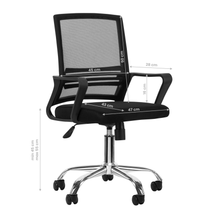 Fotel biurowy QS-03 czarny - 6