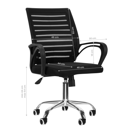 Fotel biurowy QS-04 czarny - 7