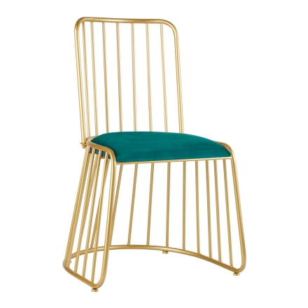 Krzesło Velvet MT-307 złoto zielone
