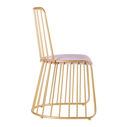 Krzesło Velvet MT-307 złoto różowe - 2