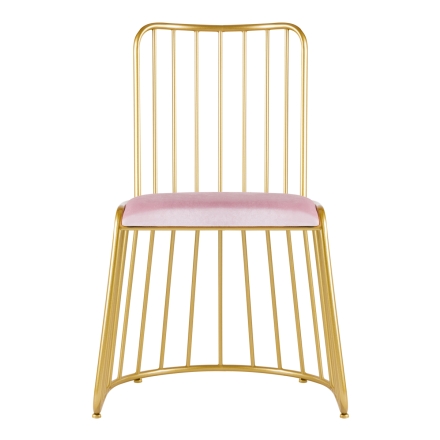 Krzesło Velvet MT-307 złoto różowe - 3