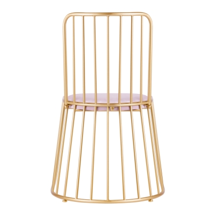 Krzesło Velvet MT-307 złoto różowe - 4