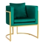 Fotel Velvet MT-308 złoto zielony - 3