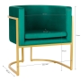 Fotel Velvet MT-308 złoto zielony - 9