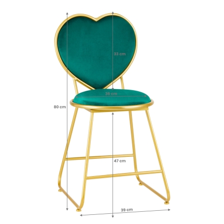 Krzesło Velvet MT-309 złoto zielone - 6