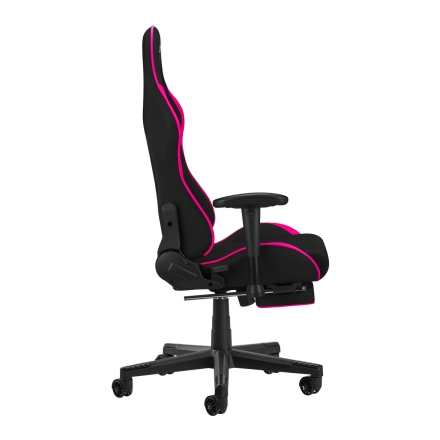 Dark fotel gamingowy materiałowy czarny / różowy - 6