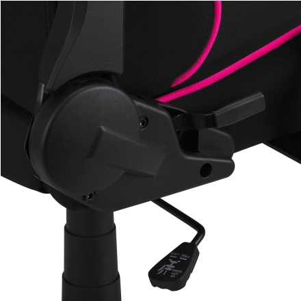 Dark fotel gamingowy materiałowy czarny / różowy - 9