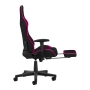 Dark fotel gamingowy materiałowy czarny / różowy - 8