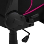 Dark fotel gamingowy materiałowy czarny / różowy - 10