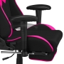 Dark fotel gamingowy materiałowy czarny / różowy - 12