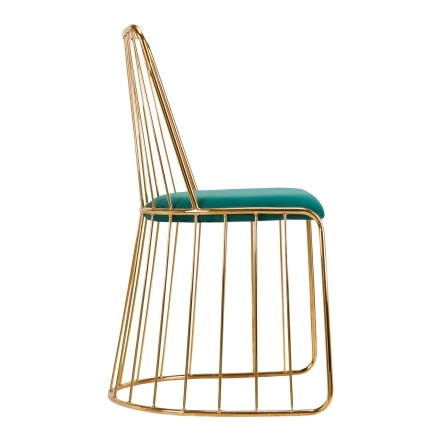 Krzesło Velvet QS-M00 złoto zielony - 2