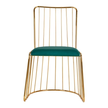 Krzesło Velvet QS-M00 złoto zielony - 3