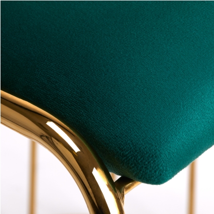 Krzesło Velvet QS-M00 złoto zielony - 6
