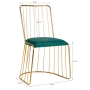 Krzesło Velvet QS-M00 złoto zielony - 8