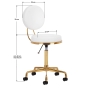 Taboret kosmetyczny H5 złoto biały - 7