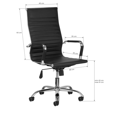 Fotel biurowy QS-1864P czarny - 6