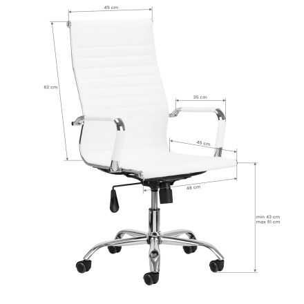 Fotel biurowy QS-1864P biały - 6