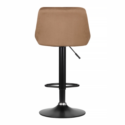 Hoker krzesło barowe pikowane obrotowe regulowane brązowe - 3