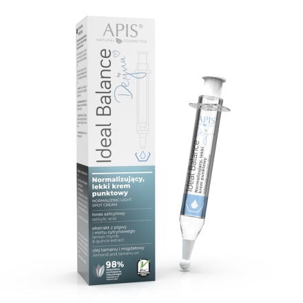 Apis ideal balance by deynn, normalizujacy lekki krem punkowy 10 ml