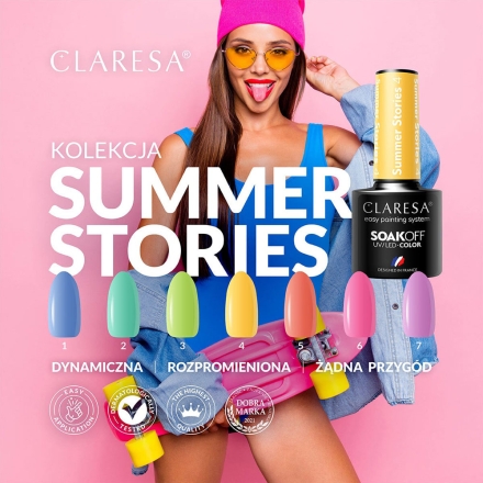 CLARESA lakier hybrydowy SUMMER STORIES 1 -5g - 4