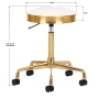 Taboret kosmetyczny H7 złoty biały - 4