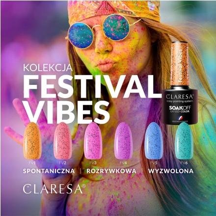 CLARESA Lakier hybrydowy Festival Vibes 3 -5g - 3