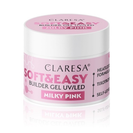 Claresa żel budujący Soft&Easy gel milky pink 12g - 4