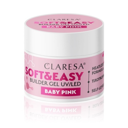 Claresa żel budujący Soft&Easy gel baby pink 12g - 4