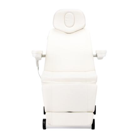 Fotel kosmetyczny elektryczny obrotowy Azzurro 873 biały - 8