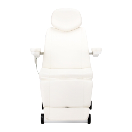 Fotel kosmetyczny elektryczny obrotowy Azzurro 873 biały - 9