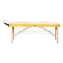 Stół składany do masażu wood komfort Activ Fizjo 2 segmentowe biało żółte - 3
