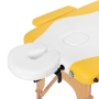 Stół składany do masażu wood komfort Activ Fizjo 2 segmentowe biało żółte - 4