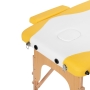 Stół składany do masażu wood komfort Activ Fizjo 2 segmentowe biało żółte - 5