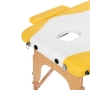 Stół składany do masażu wood komfort Activ Fizjo 2 segmentowe biało żółte - 6