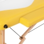 Stół składany do masażu wood komfort Activ Fizjo 2 segmentowe biało żółte - 7