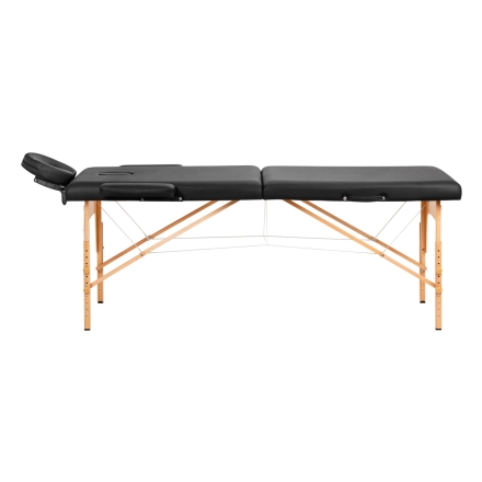 Stół składany do masażu wood Komfort Activ Fizjo Lux 2 segmentowy 190x70 czarny - 2