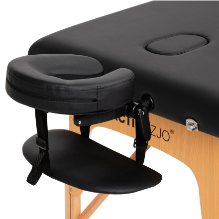 Stół składany do masażu wood Komfort Activ Fizjo Lux 2 segmentowy 190x70 czarny - 3