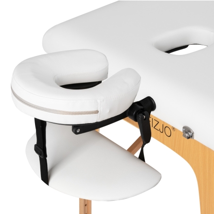 Stół składany do masażu wood Komfort Activ Fizjo Lux 2 segmentowy 190x70 biały - 3