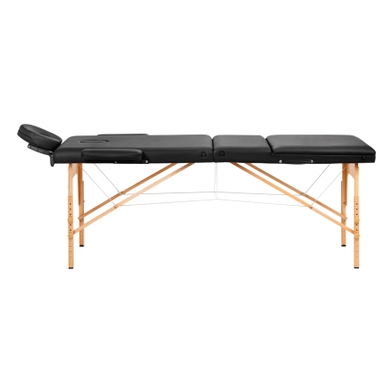 Stół składany do masażu wood Komfort Activ Fizjo Lux 3 segmentowy 190x70 czarny - 2