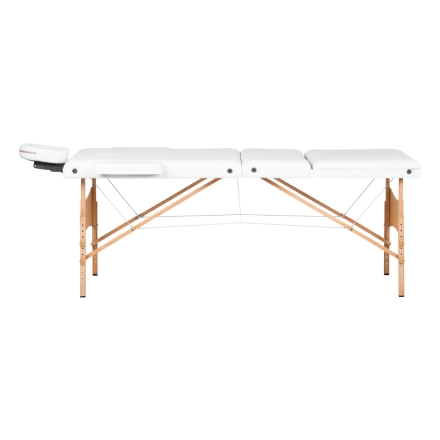Stół składany do masażu wood Komfort Activ Fizjo Lux 3 segmentowy 190x70 biały - 2
