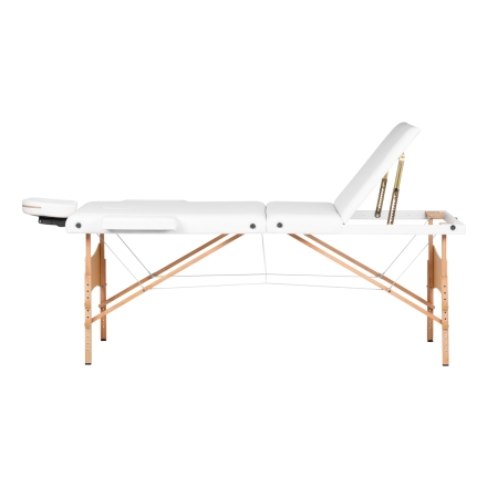Stół składany do masażu wood Komfort Activ Fizjo Lux 3 segmentowy 190x70 biały - 3