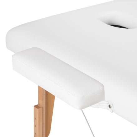 Stół składany do masażu wood Komfort Activ Fizjo Lux 3 segmentowy 190x70 biały - 6