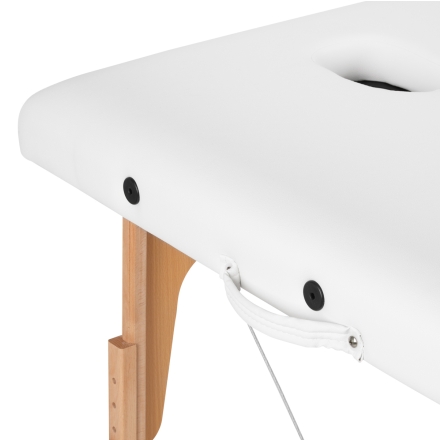 Stół składany do masażu wood Komfort Activ Fizjo Lux 3 segmentowy 190x70 biały - 7