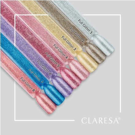 CLARESA Lakier hybrydowy FULL GLITTER 8 -5g - 2