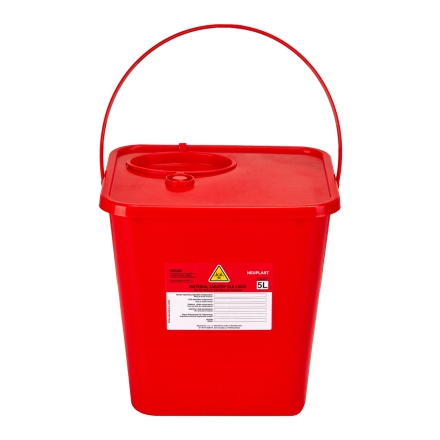 Pojemnik na odpady medyczne 5 L czerwony