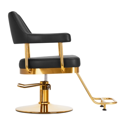 Gabbiano fotel fryzjerski Granada złoto czarny - 3