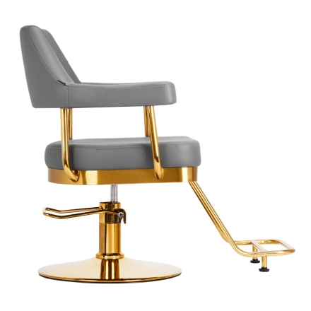 Gabbiano fotel fryzjerski Granada złoto szary - 3