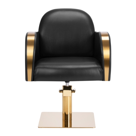 Gabbiano fotel fryzjerski Malaga złoto czarny - 2