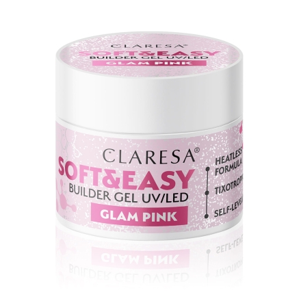 Claresa żel budujący Soft&Easy glam pink 12 g