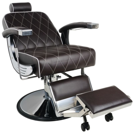 Gabbiano fotel barberski Imperial brązowy - 4